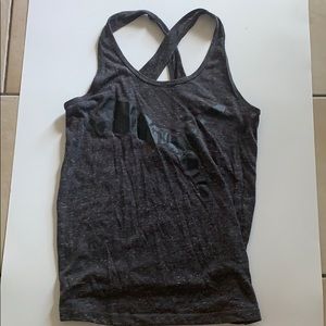 Grey /black puma racerback tank
